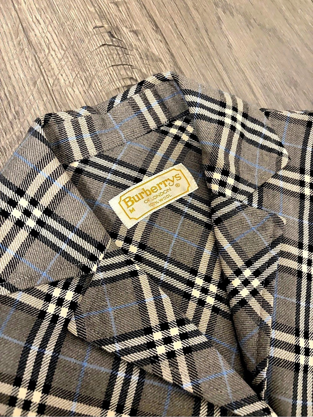 Burberry Plaid Trench Coat Gray & Black - Picture 4 of 8